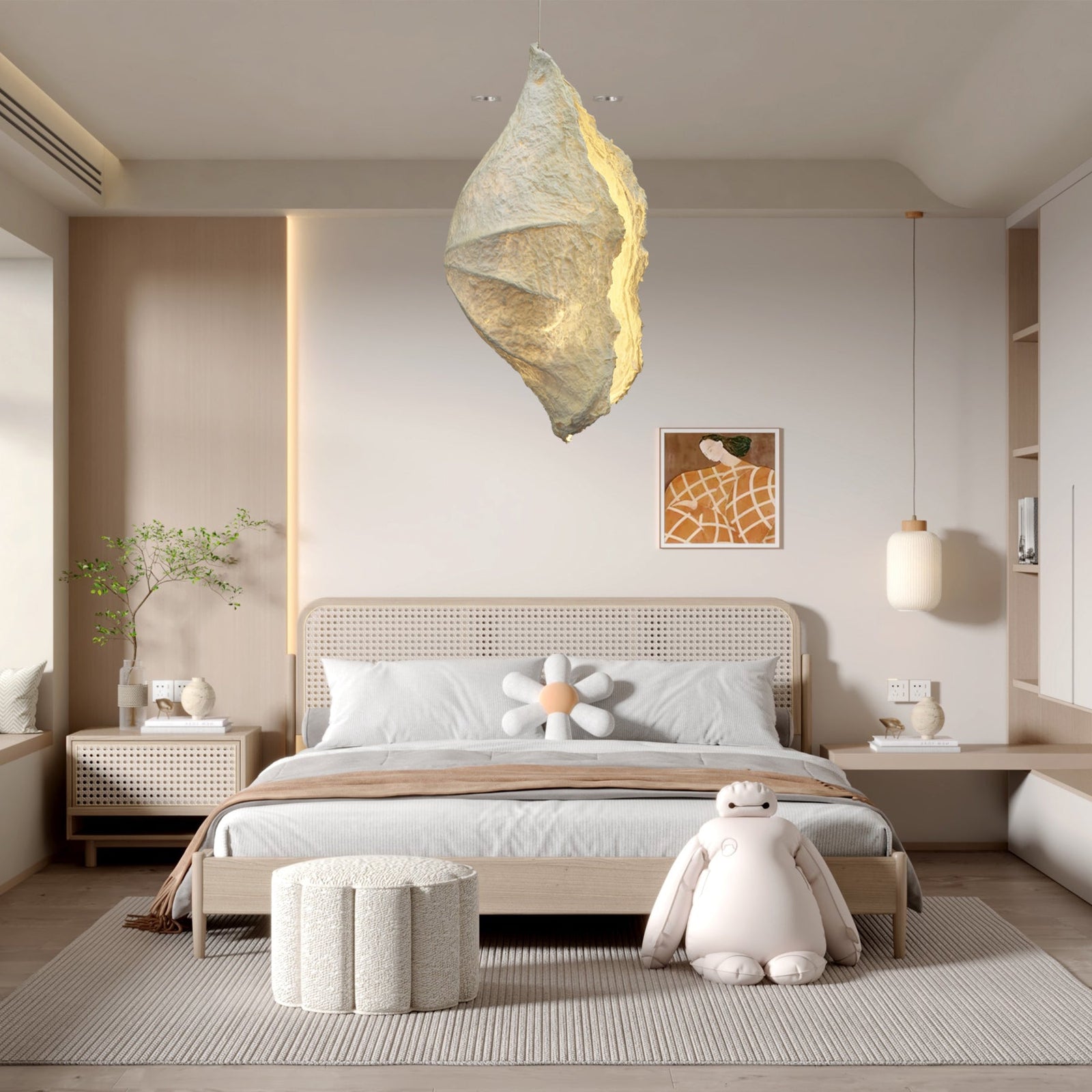 Altalis Artisanal Paper Pulp Pendant Light - Aura Lighting