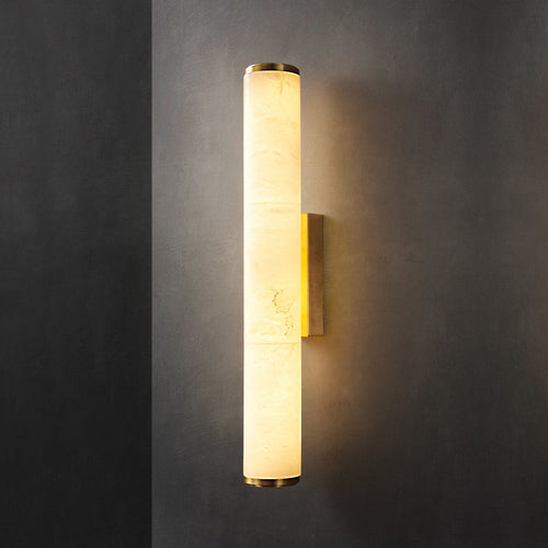 Arcus Modern Minimalist Elegance Brass Alabaster Sconce Wall Lamp - Lamp Copper