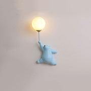 Aria Infantil Globo de Oso Acrílico/Resina Aplique de Pared Blanco/Azul/Rosa — imagen 6 | Aura Lighting