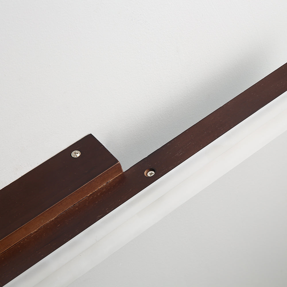 Arisha Minimalista Lineal Madera Aplique de Pared Madera/Nogal — imagen 10 | Aura Lighting