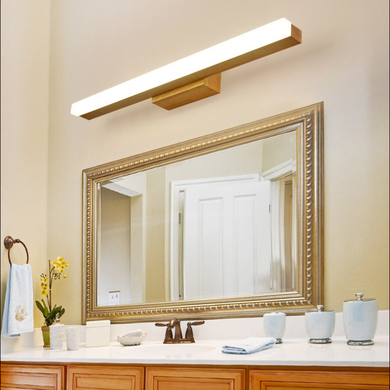 Arisha Minimalista Lineal Madera Aplique de Pared Madera/Nogal — imagen 5 | Aura Lighting