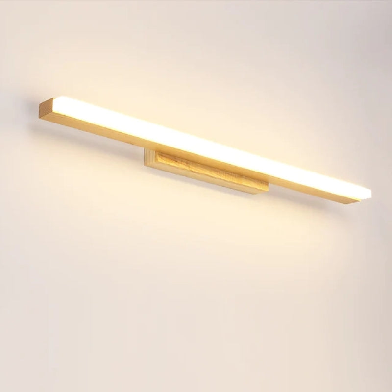 Arisha Minimalista Lineal Madera Aplique de Pared Madera/Nogal — imagen 6 | Aura Lighting
