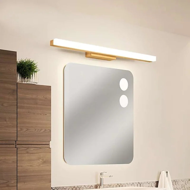 Arisha Minimalista Lineal Madera Aplique de Pared Madera/Nogal — imagen 7 | Aura Lighting