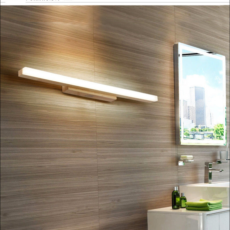 Arisha Minimalista Lineal Madera Aplique de Pared Madera/Nogal — imagen 8 | Aura Lighting
