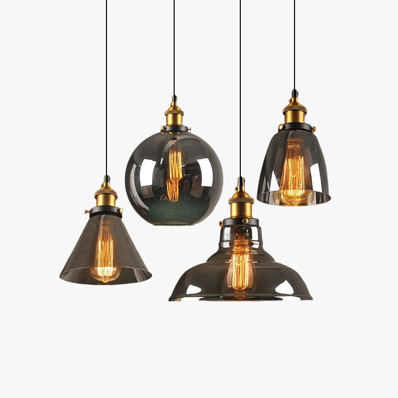 Arisha Industrial Vidrio Lámpara Colgante — imagen 1 | Aura Lighting