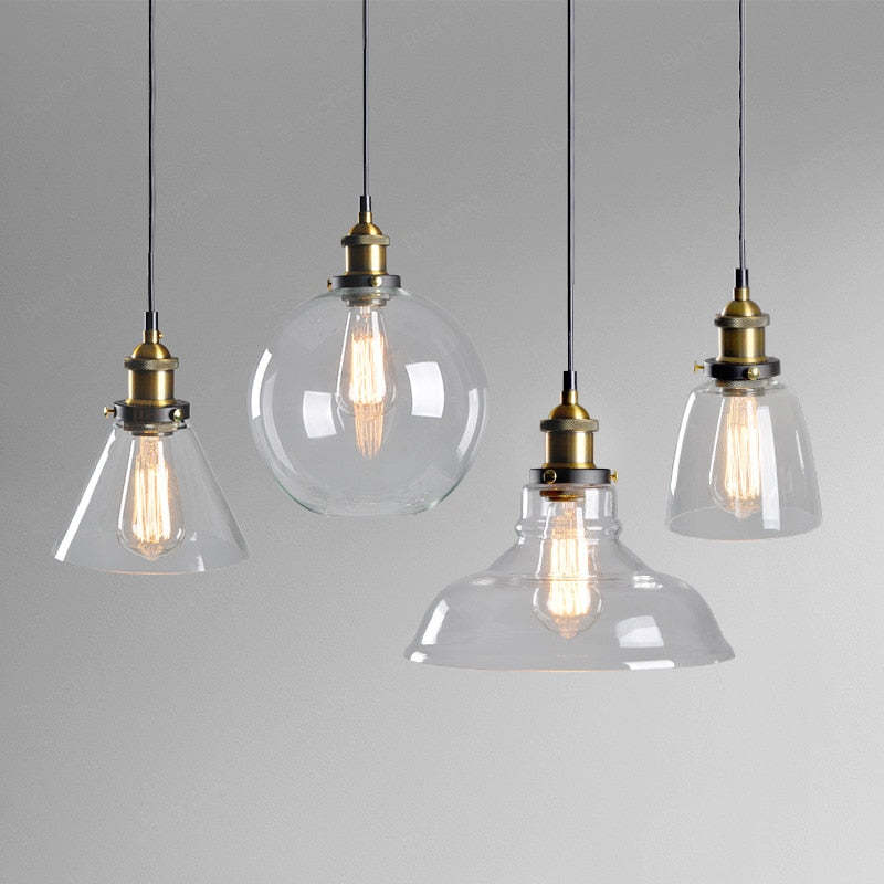 Arisha Industrial Vidrio Lámpara Colgante — imagen 11 | Aura Lighting