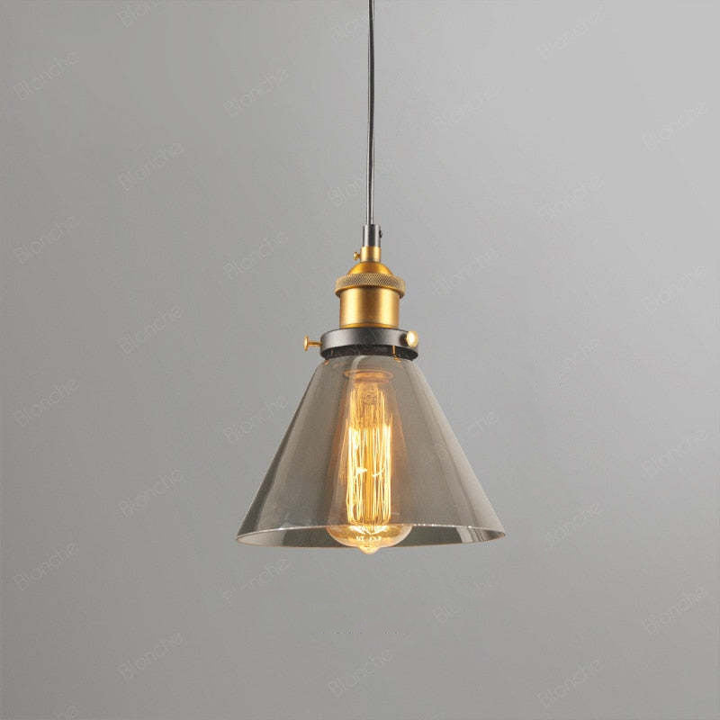 Arisha Industrial Vidrio Lámpara Colgante — imagen 18 | Aura Lighting