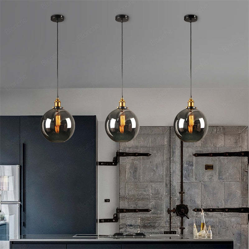 Arisha Industrial Vidrio Lámpara Colgante — imagen 3 | Aura Lighting