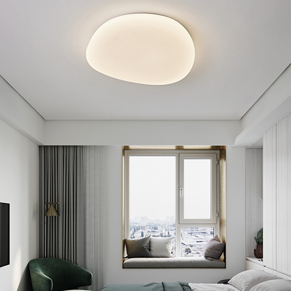 Arisha Irregular Redonda Metal/Acrílica Lámpara de Techo Blanco — imagen 2 | Aura Lighting