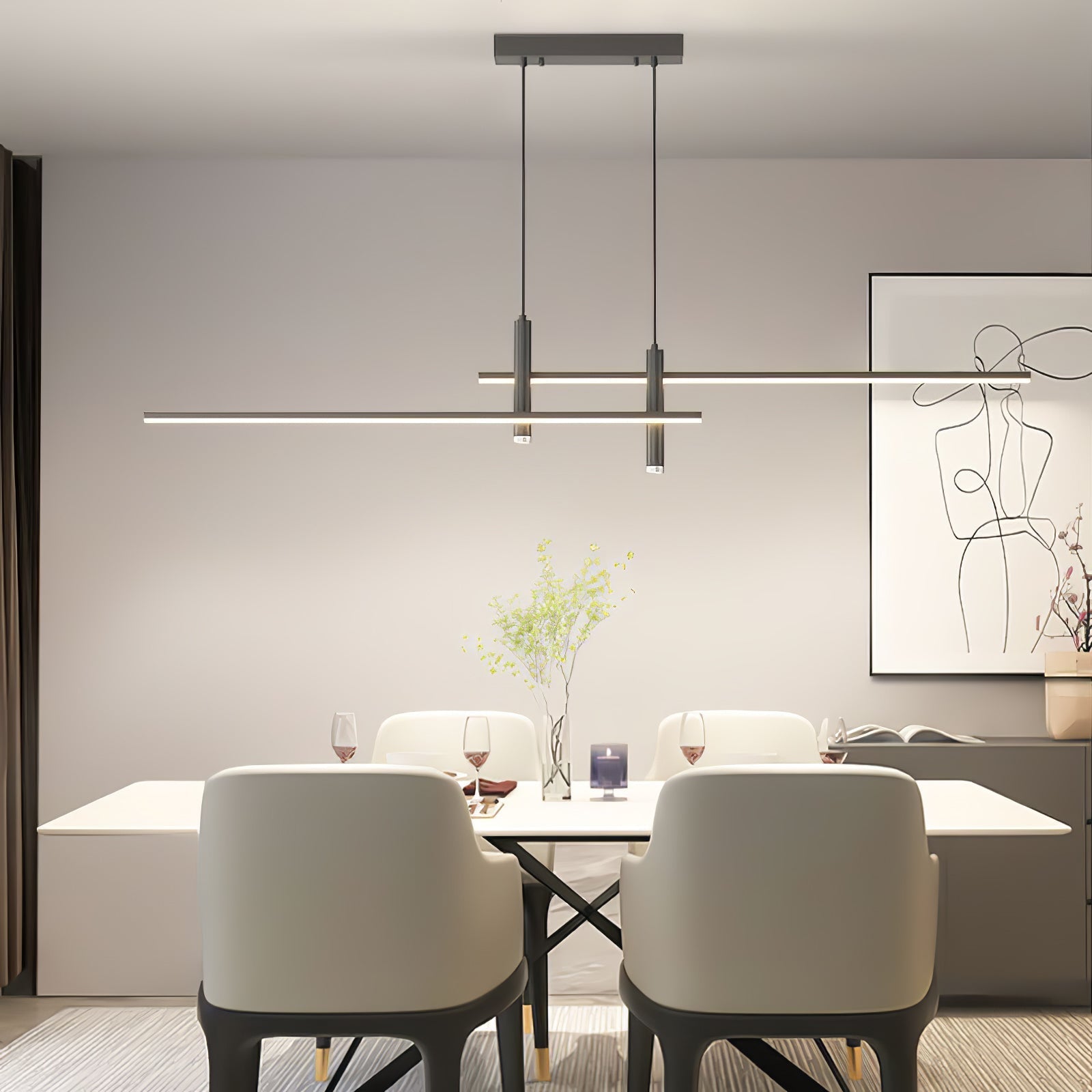 Arisha Lámpara Colgante Lineal Moderna para Comedor — imagen 20 | Aura Lighting