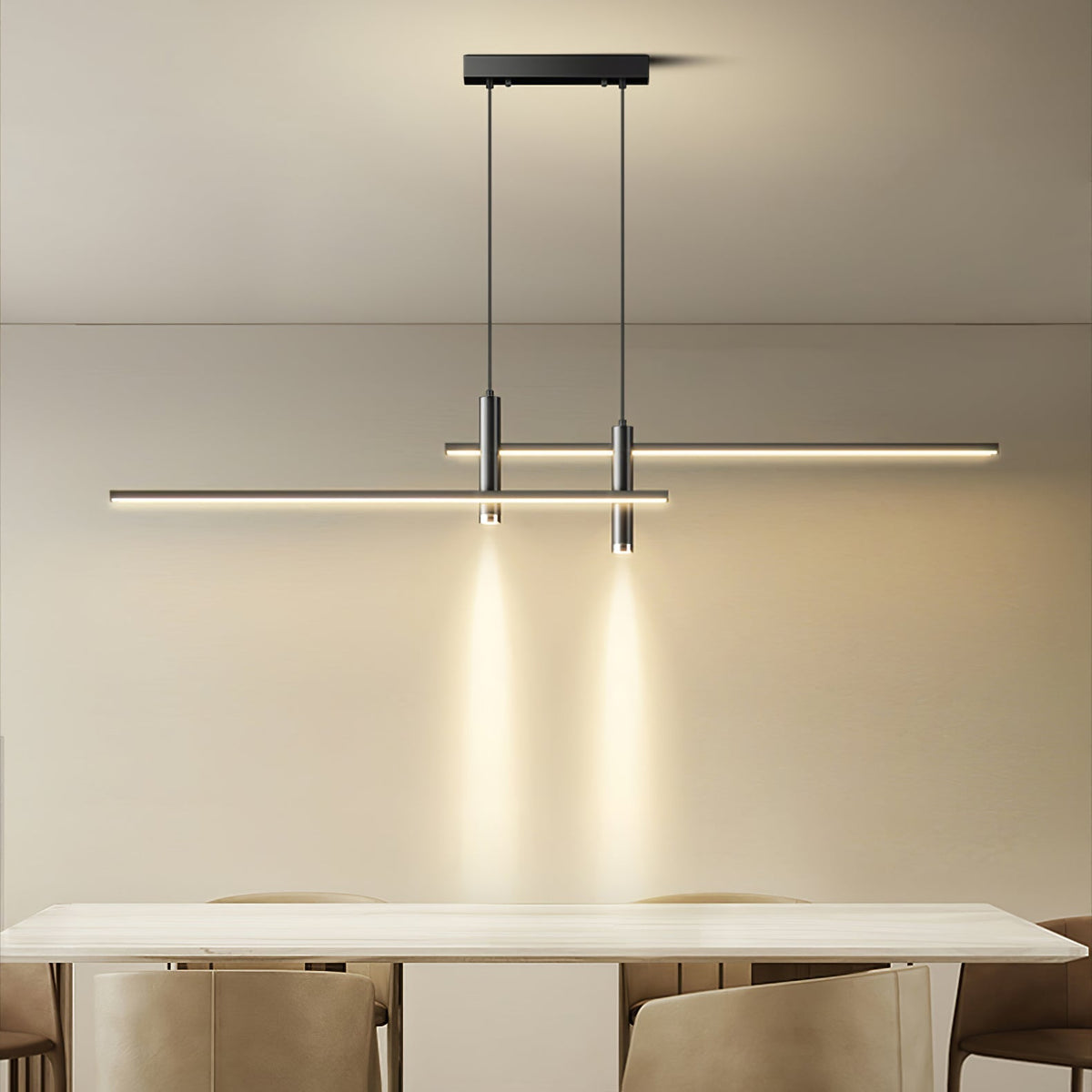 Arisha Lámpara Colgante Lineal Moderna para Comedor — imagen 26 | Aura Lighting