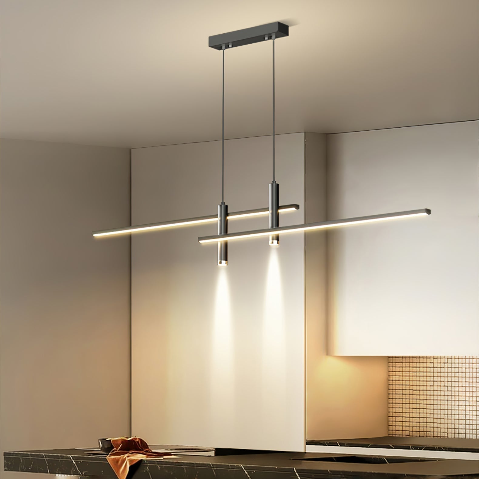 Arisha Lámpara Colgante Lineal Moderna para Comedor — imagen 28 | Aura Lighting