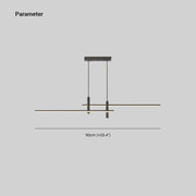 Arisha Lámpara Colgante Lineal Moderna para Comedor — imagen 4 | Aura Lighting