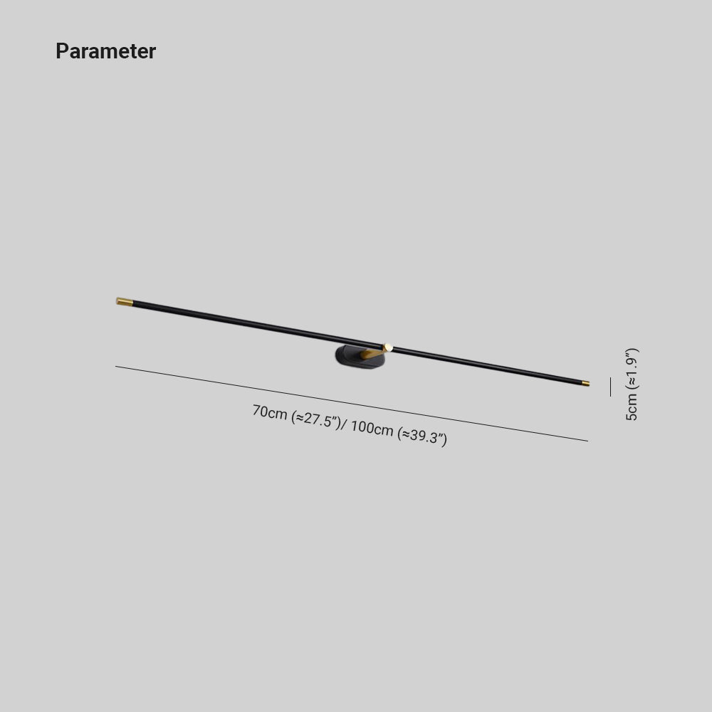 Arisha Lámpara de Pared Lineal Minimalista en Dorado y Negro — imagen 4 | Aura Lighting