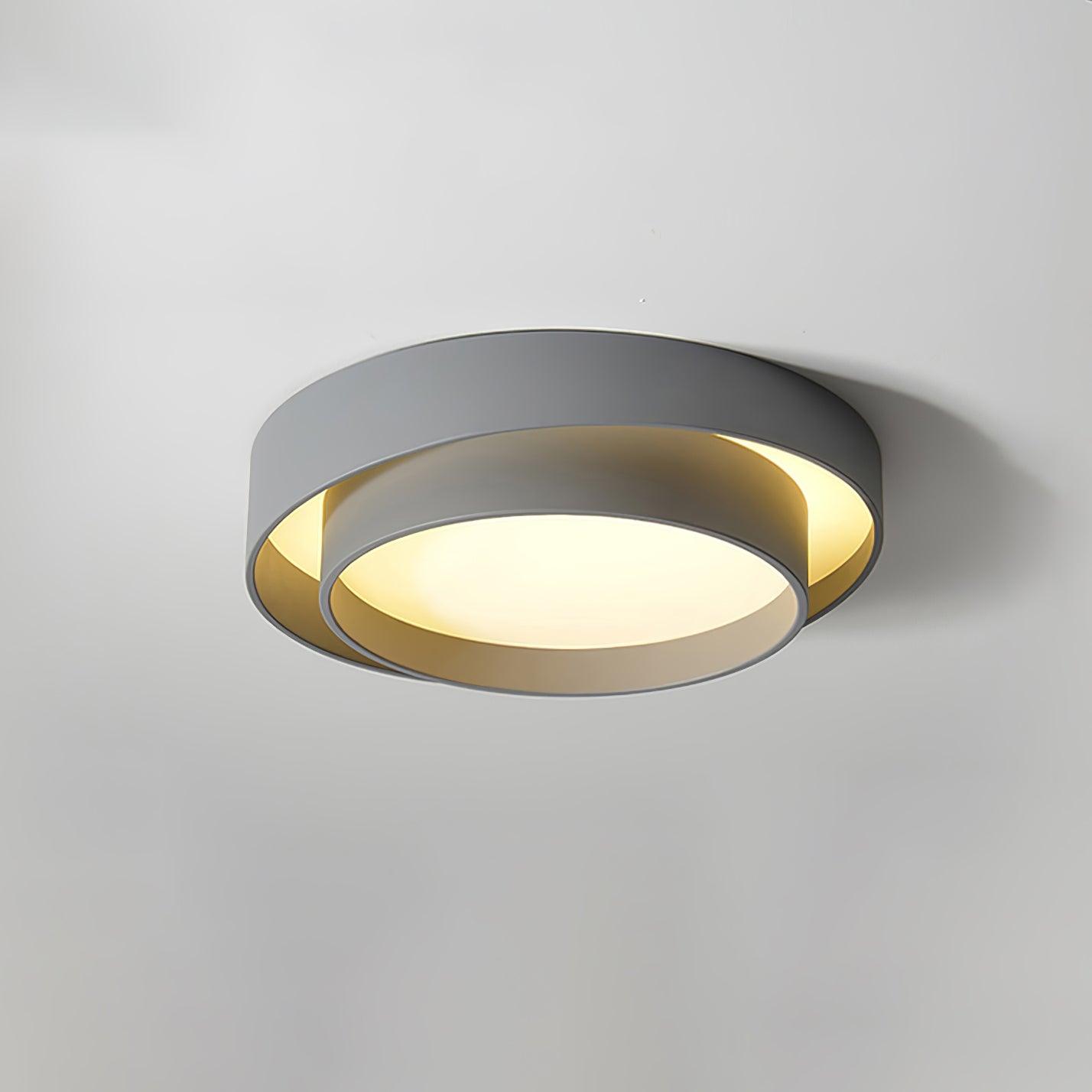 Arisha Lámpara de Techo de Doble Aro en Gris — imagen 17 | Aura Lighting