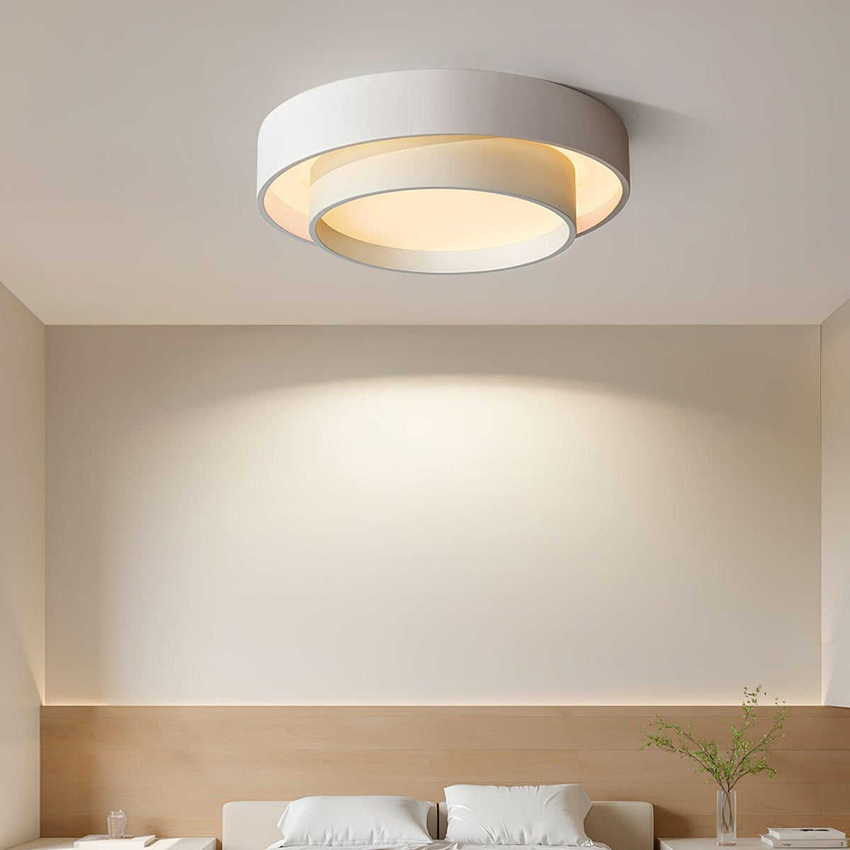Arisha Lámpara de Techo de Doble Aro en Gris — imagen 2 | Aura Lighting