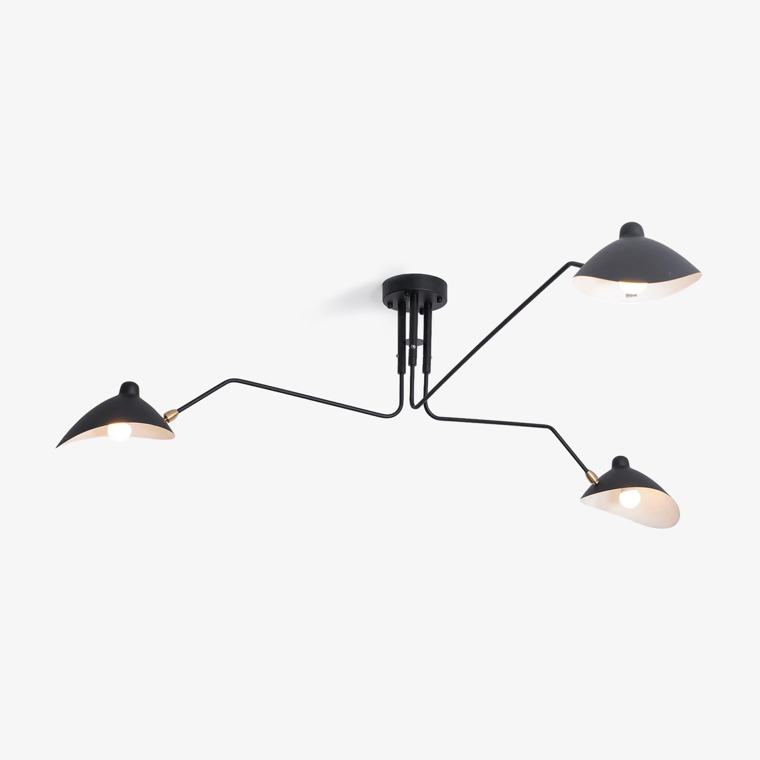 Arisha Lámpara de Techo Industrial de Tres Brazos — imagen 1 | Aura Lighting
