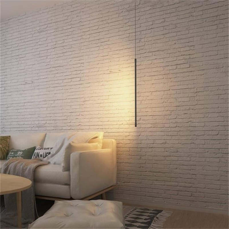 Arisha Minimalista Lineal Metal Lámpara Colgante Negra — imagen 3 | Aura Lighting