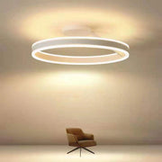 Arisha Moderna Anilla Metal Lámpara de Techo Blanca/Negra — imagen 10 | Aura Lighting