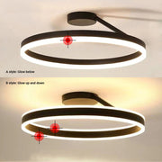 Arisha Moderna Anilla Metal Lámpara de Techo Blanca/Negra — imagen 7 | Aura Lighting