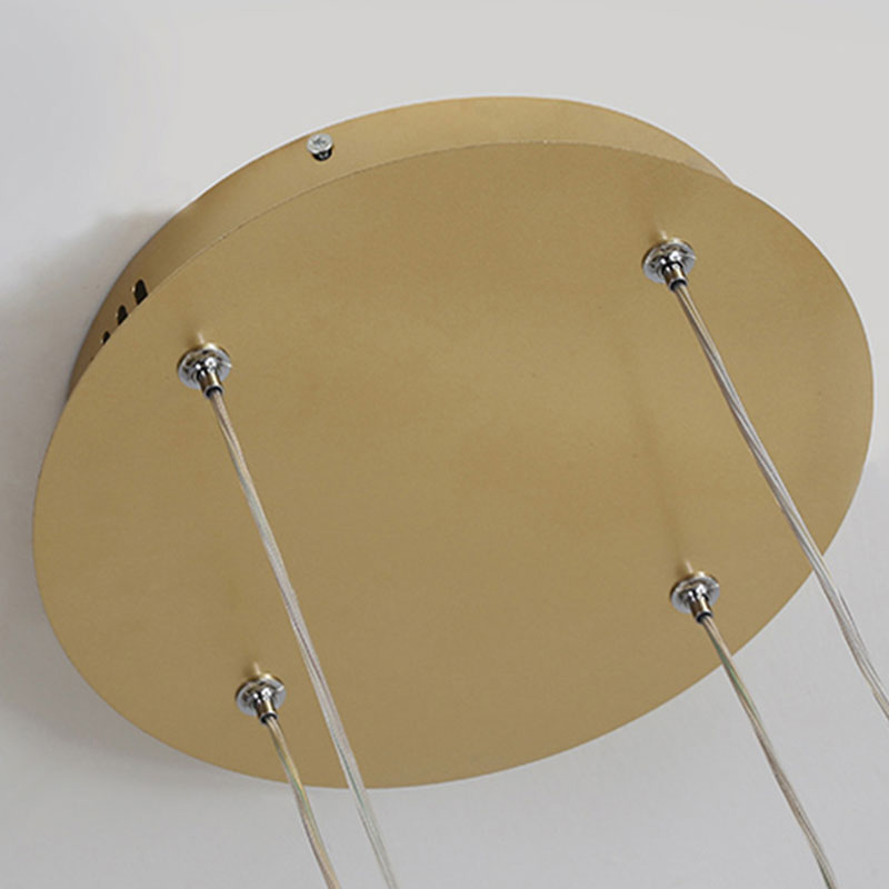 Arisha Moderna Anillos Metal/Acrílico Lámpara Colgante Negra/Dorada/Café — imagen 10 | Aura Lighting