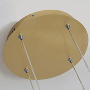 Arisha Moderna Anillos Metal/Acrílico Lámpara Colgante Negra/Dorada/Café — imagen 10 | Aura Lighting