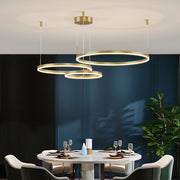 Arisha Moderna Anillos Metal/Acrílico Lámpara Colgante Negra/Dorada/Café — imagen 18 | Aura Lighting