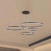 Arisha Moderna Anillos Metal/Acrílico Lámpara Colgante Negra/Dorada/Café — imagen 29 | Aura Lighting