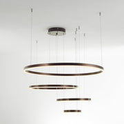Arisha Moderna Anillos Metal/Acrílico Lámpara Colgante Negra/Dorada/Café — imagen 30 | Aura Lighting