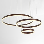 Arisha Moderna Anillos Metal/Acrílico Lámpara Colgante Negra/Dorada/Café — imagen 31 | Aura Lighting