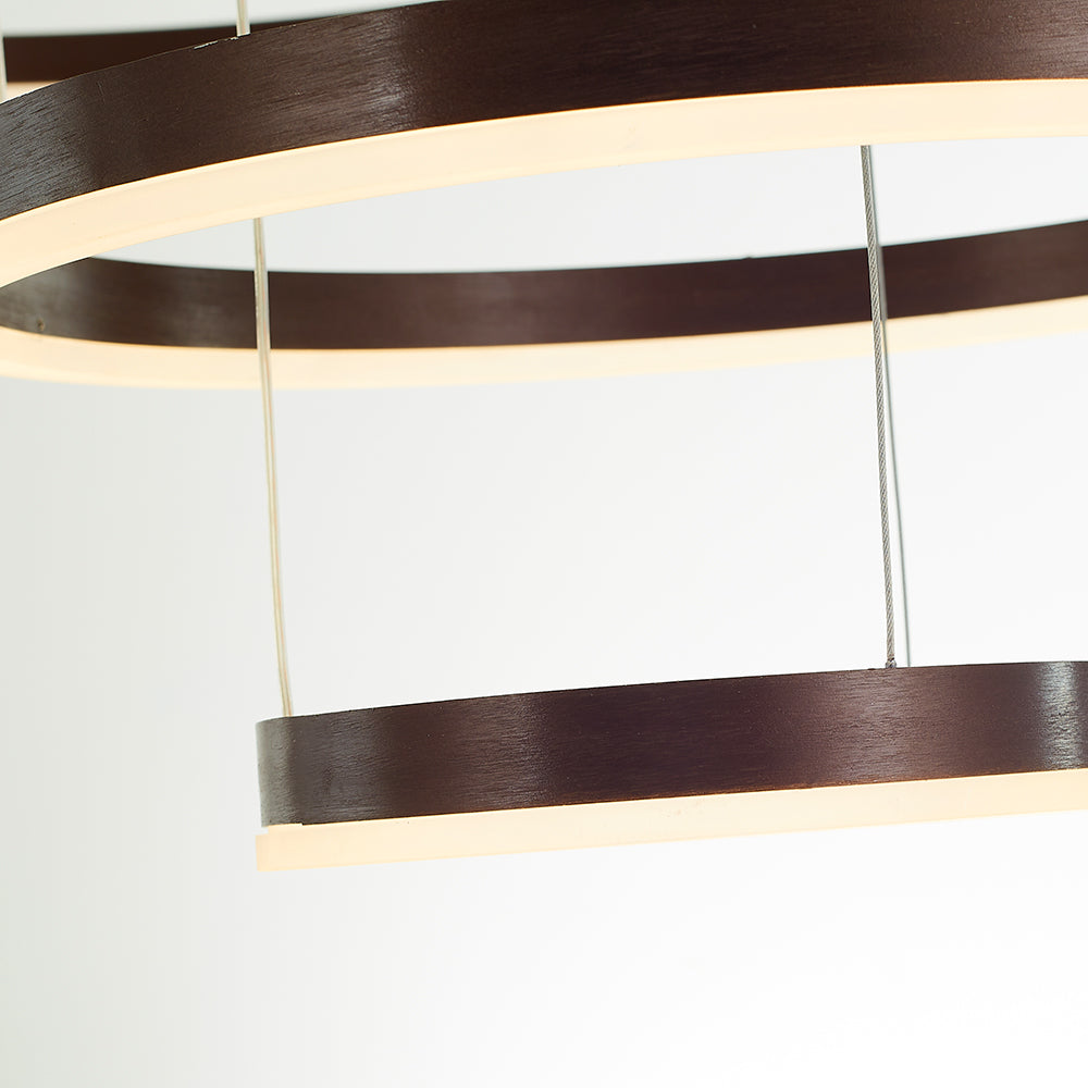 Arisha Moderna Anillos Metal/Acrílico Lámpara Colgante Negra/Dorada/Café — imagen 32 | Aura Lighting