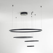 Arisha Moderna Anillos Metal/Acrílico Lámpara Colgante Negra/Dorada/Café — imagen 33 | Aura Lighting