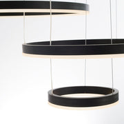 Arisha Moderna Anillos Metal/Acrílico Lámpara Colgante Negra/Dorada/Café — imagen 34 | Aura Lighting