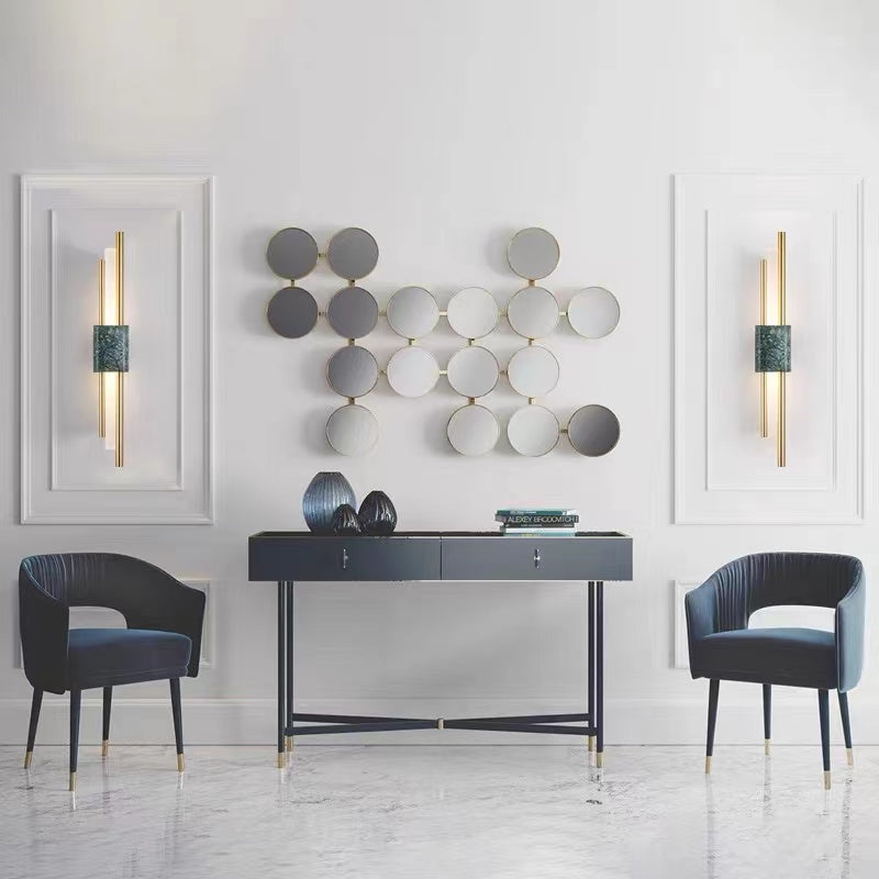 Arisha Moderna Geometría Metal LED Aplique de Pared Blanca/Dorada/Verde — imagen 13 | Aura Lighting
