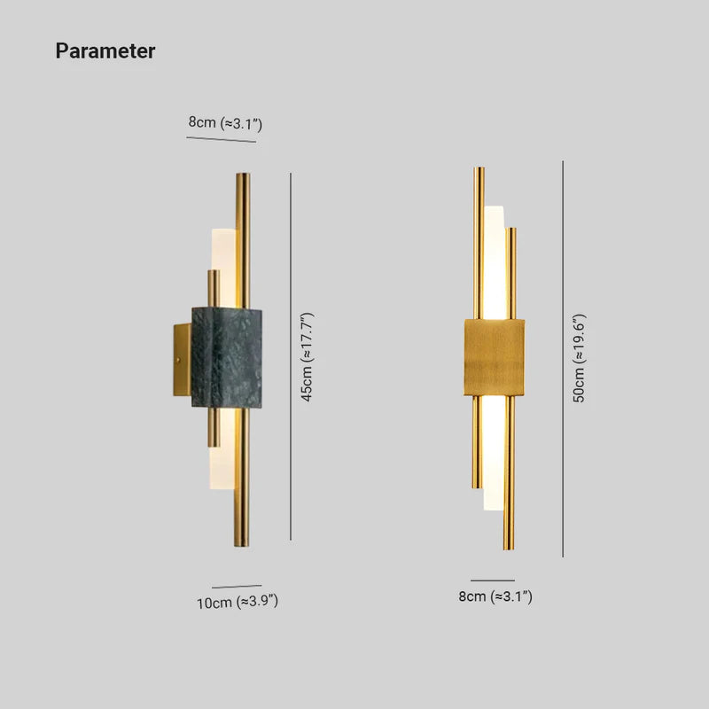 Arisha Moderna Geometría Metal LED Aplique de Pared Blanca/Dorada/Verde — imagen 4 | Aura Lighting