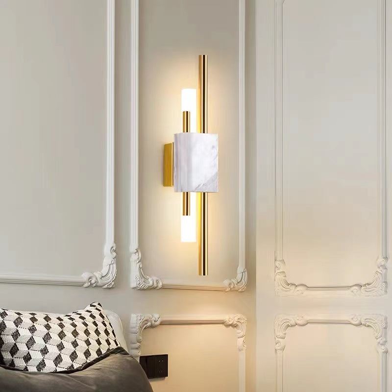 Arisha Moderna Geometría Metal LED Aplique de Pared Blanca/Dorada/Verde — imagen 5 | Aura Lighting