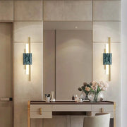 Arisha Moderna Geometría Metal LED Aplique de Pared Blanca/Dorada/Verde — imagen 6 | Aura Lighting