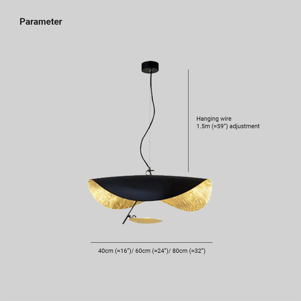 Arisha Moderna Irregularmente Metal Lámpara Colgante Negra/Blanca — imagen 4 | Aura Lighting
