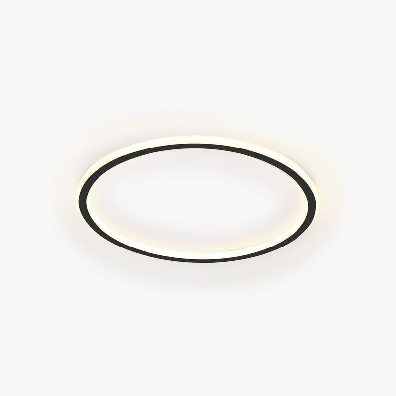 Arisha Moderna Redonda Metal Lámpara de Techo Blanca/Negra — imagen 1 | Aura Lighting