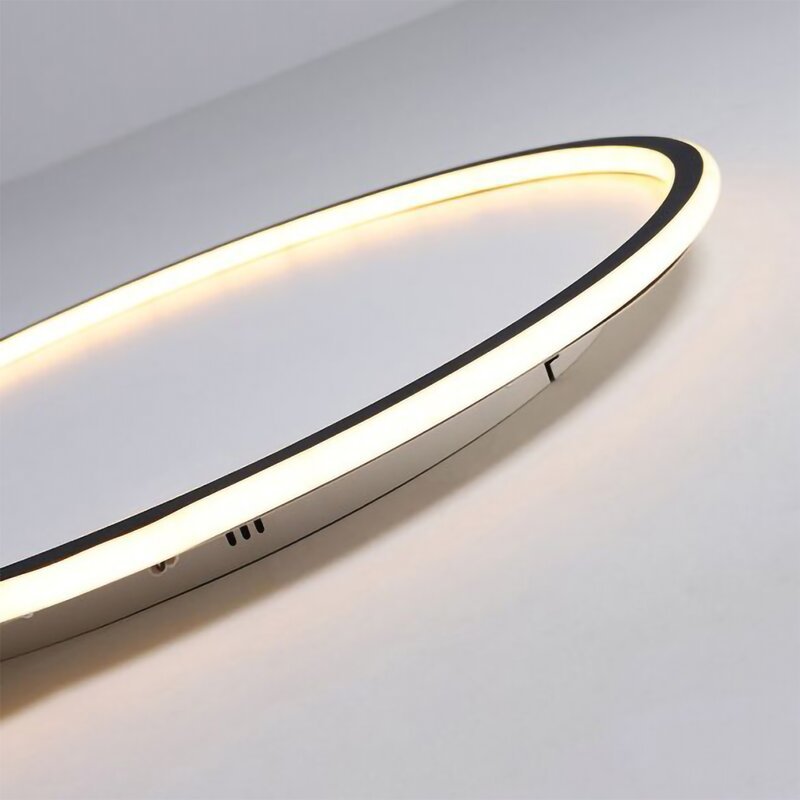 Arisha Moderna Redonda Metal Lámpara de Techo Blanca/Negra — imagen 17 | Aura Lighting