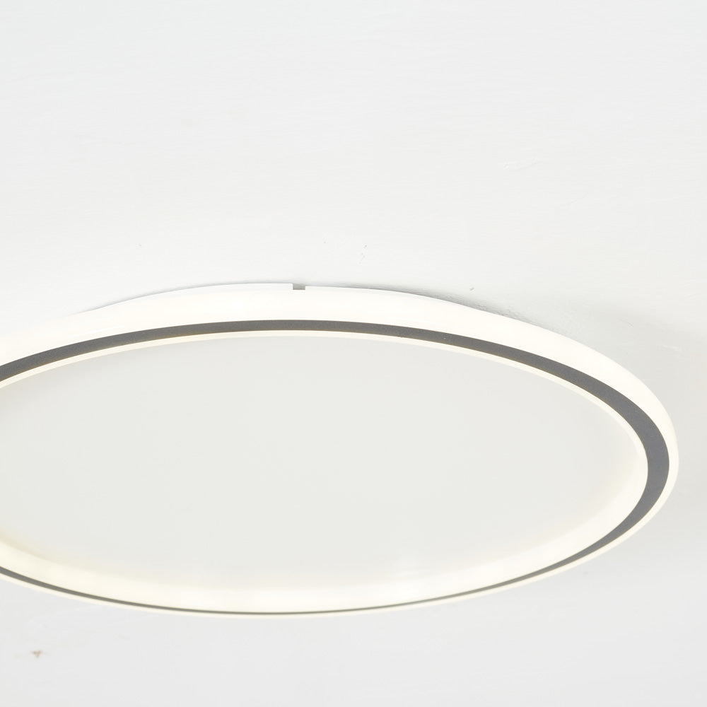 Arisha Moderna Redonda Metal Lámpara de Techo Blanca/Negra — imagen 19 | Aura Lighting