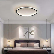 Arisha Moderna Redonda Metal Lámpara de Techo Blanca/Negra — imagen 2 | Aura Lighting