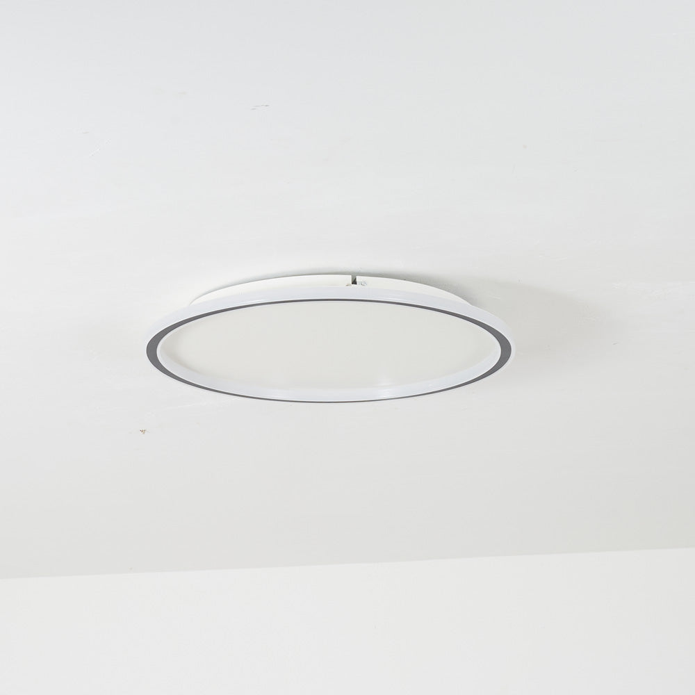 Arisha Moderna Redonda Metal Lámpara de Techo Blanca/Negra — imagen 5 | Aura Lighting