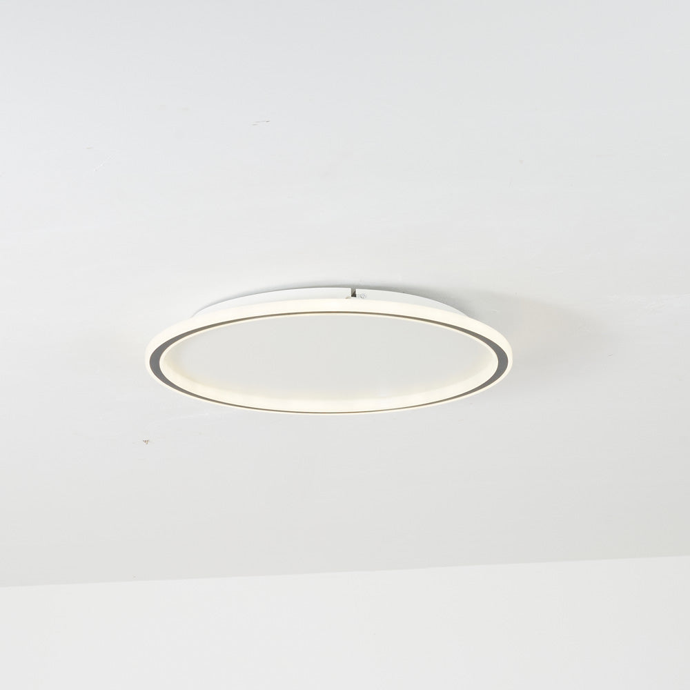 Arisha Moderna Redonda Metal Lámpara de Techo Blanca/Negra — imagen 7 | Aura Lighting