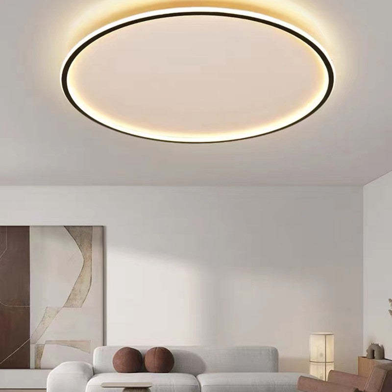 Arisha Moderna Redonda Metal Lámpara de Techo Blanca/Negra — imagen 9 | Aura Lighting