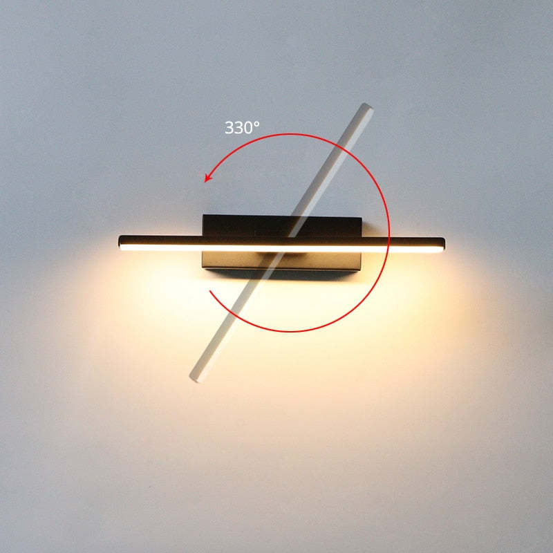 Arisha Moderno Aplique de Pared Giratorio Rectangular/Lineal Metal — imagen 2 | Aura Lighting
