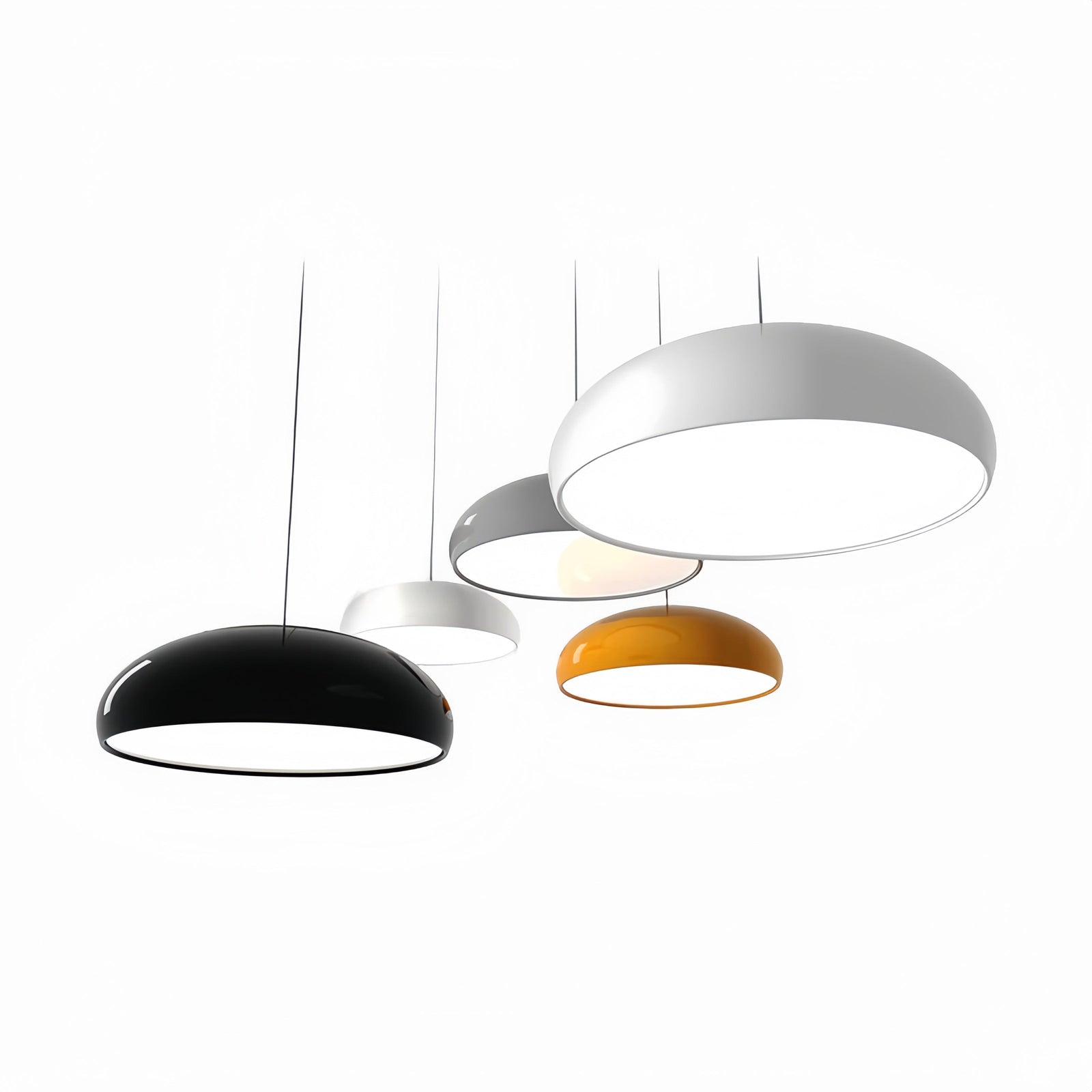 Arisha Nordica Doma Metal/Acrílico Lámpara Colgante Negra/Blanca — imagen 1 | Aura Lighting