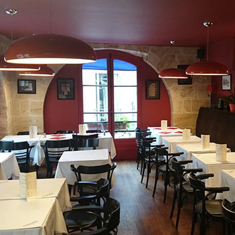 Arisha Nordica Doma Metal/Acrílico Lámpara Colgante Negra/Blanca — imagen 7 | Aura Lighting