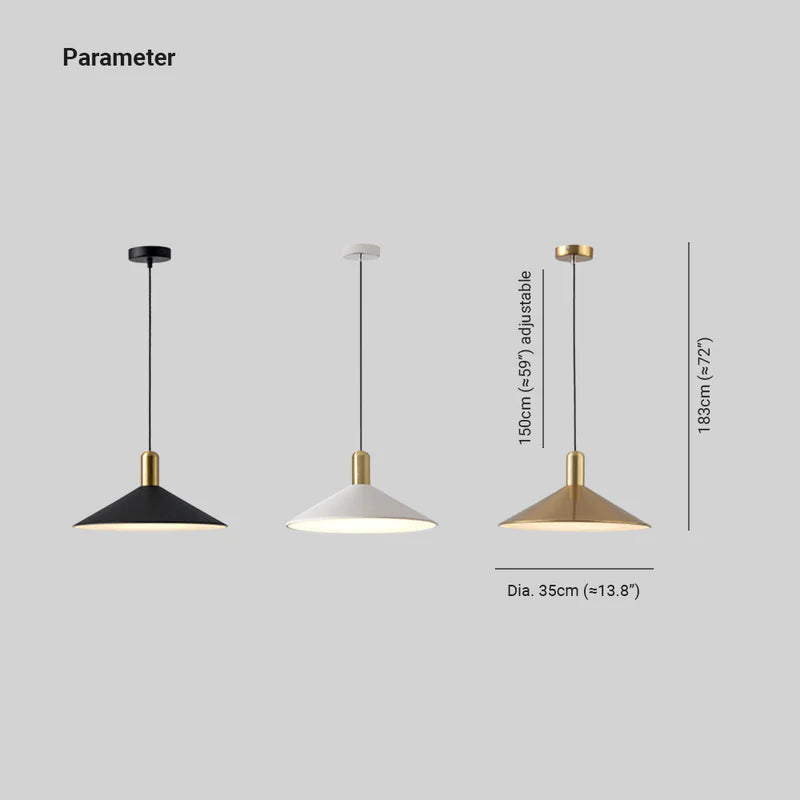 Arisha Simple Moderna Cónico LED Lámpara Colgante — imagen 4 | Aura Lighting