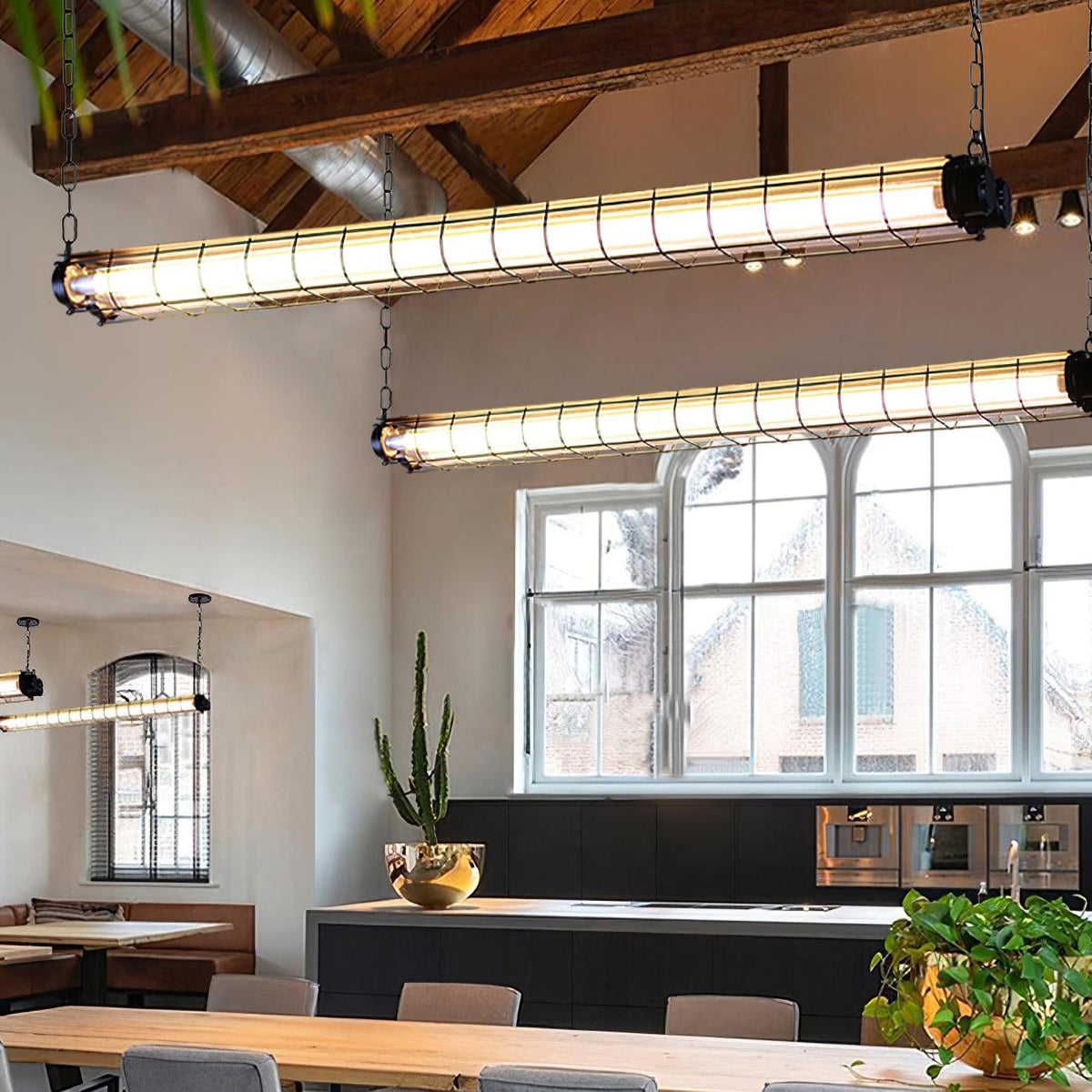 Arsorisra Industrial Linear Pendant Light - Aura Lighting